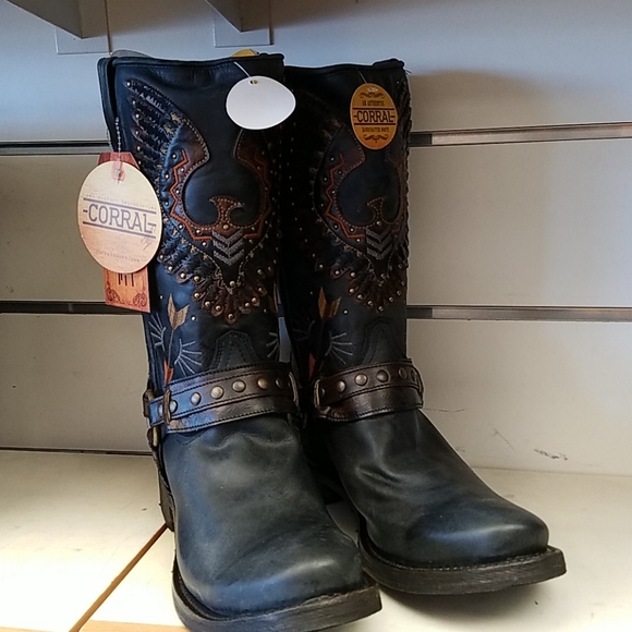 New Men's Corral A3615 Black Eagle Harness - Picture 2 of 8